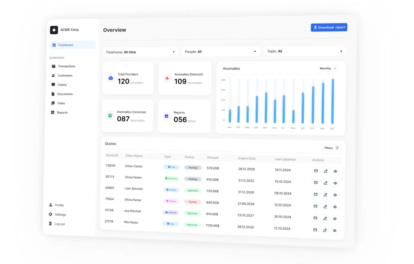 Sigorta yazılım geliştirme